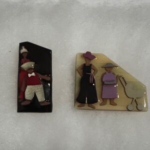 Woman Pins by LUCINDA - set of 2 pins